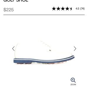 G/FORE White Oxford Golf Shoes with Blue Sole
